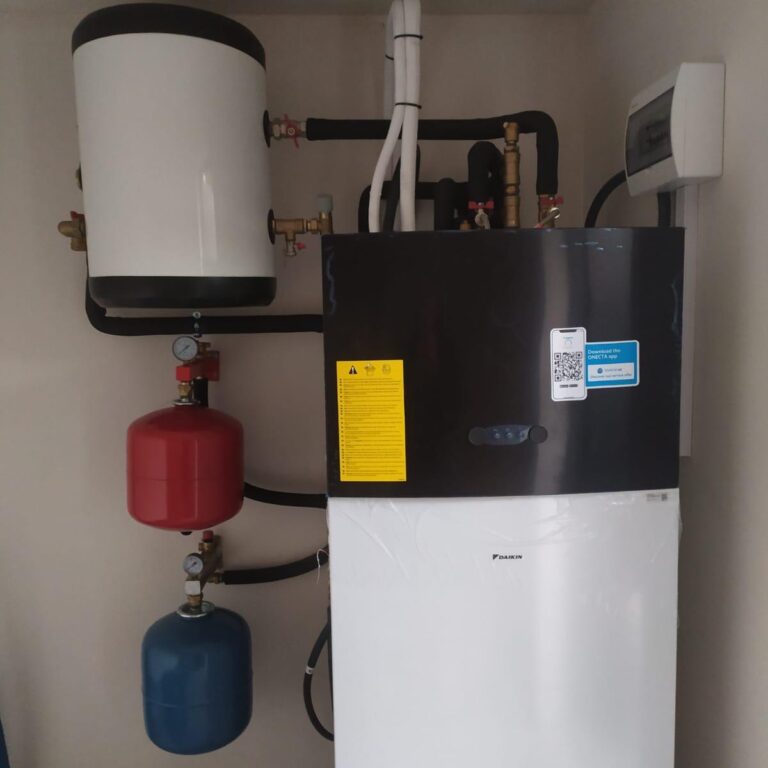 Nowoczesna kotłownia pompa ciepła Daikin Długołęka