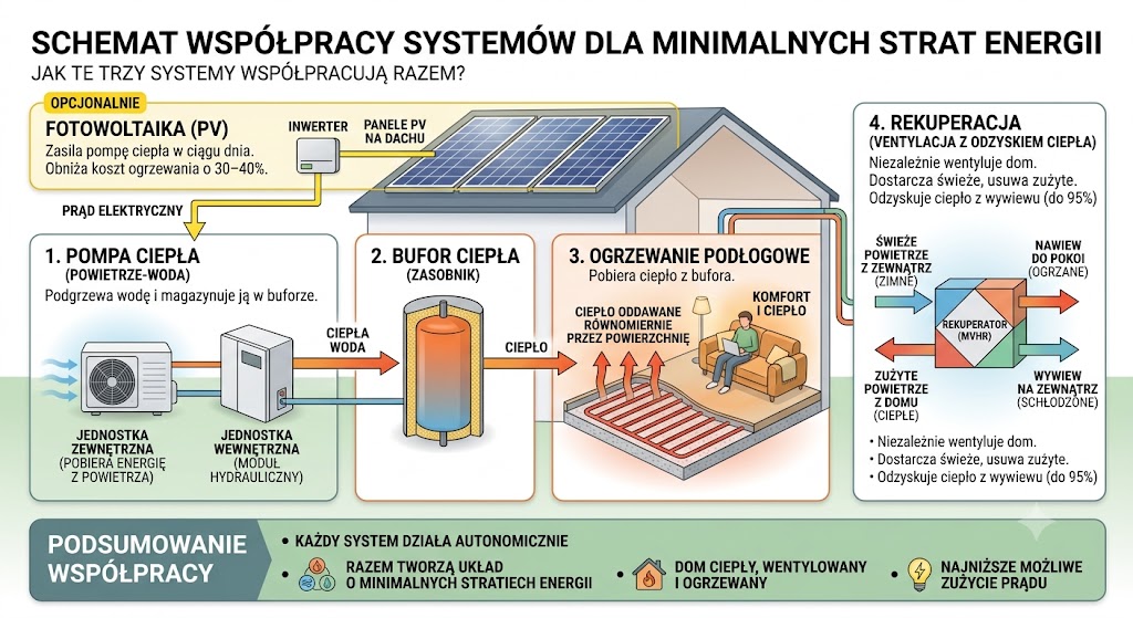 schemat energooszczednego domu